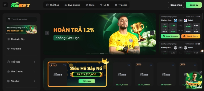 86Bet - Nhà cái đẳng cấp đến từ Châu Âu 6 86Bet - Nhà cái đẳng cấp đến từ Châu Âu