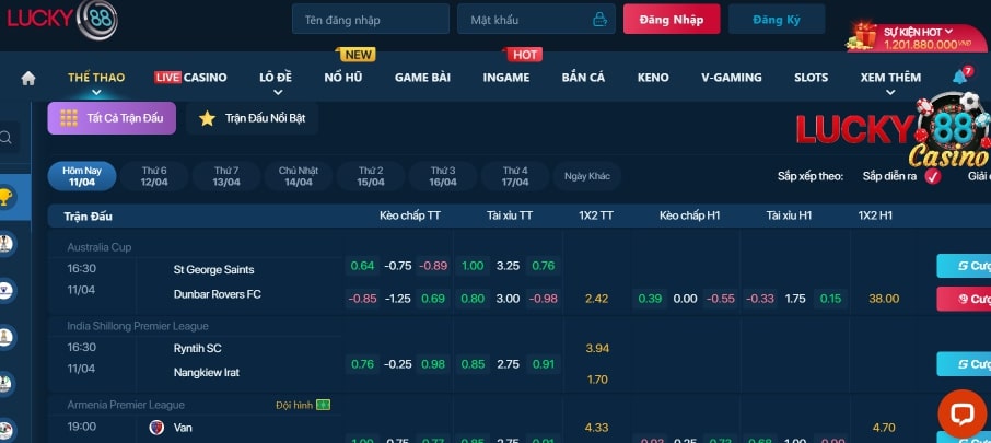 Lucky88 - Tải Lucky88 trên IOS/ Android | Sòng bài may mắn 9 Cá cược thể thao