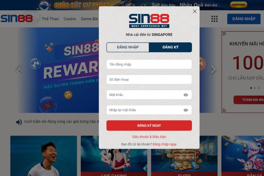 Sin88 – Link vào Sin88 không chặn mới nhất 10 Hướng dẫn mở tài khoản Sin88 chi tiết